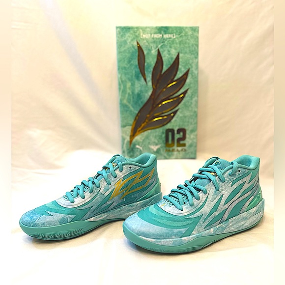 Size 9.5 - Lamelo Ball Puma Mb.02 “jade” - Picture 1 of 12